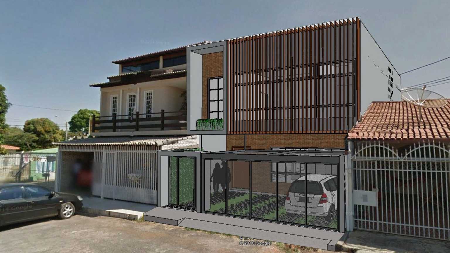 Main facade of the building inserted in Google View